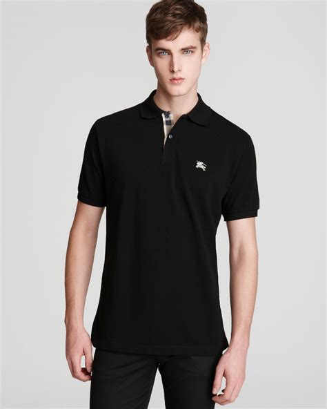 burberry brit black polo shirt|Burberry polo shirts men's sale.